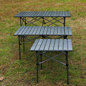 Compact Out of doors Transportable Furnishings Set: Light-weight Aluminum Body Desk and Chairs for Tenting and Backyard Actions